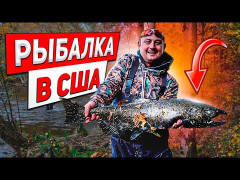 Видео: Рыбалка на ЛОСОСЯ в США!Тракдрайвер на отдыхе!))