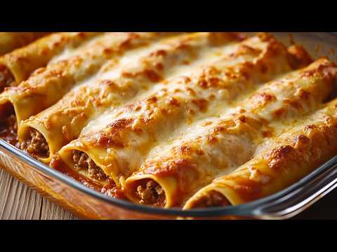 Видео: Идеальный ужин: каннеллони с мясным фаршем и томатным соусом! Быстрый и простой рецепт ❗