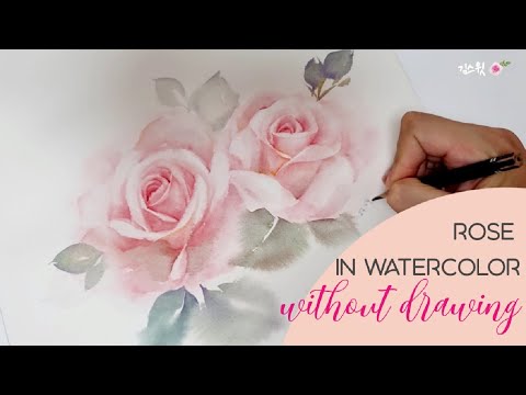 Видео: Рисовать розы без эскизов💗