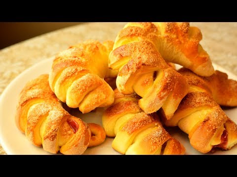 Видео: Я устала их готовить! Неимоверно вкусные Булочки-рогалики!  Мамины рецепты