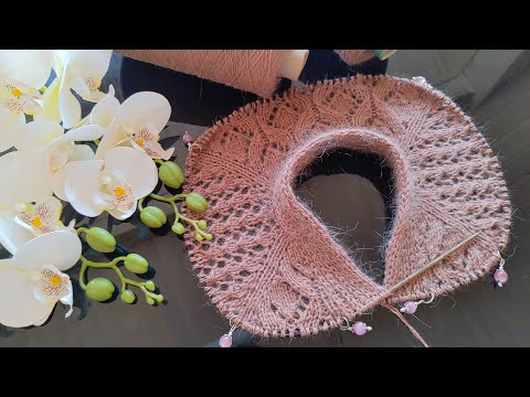 Видео: Кардиган из ангоры спицами. Часть 2. Кокетка. Процесс вязания