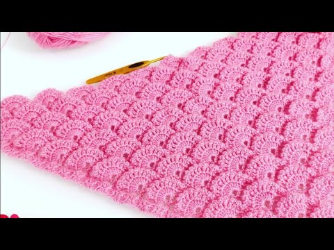 Видео: Шаль - бактус крючком "Веера"//Shawl - Crochet Bactus//Узор крючком "Веера"//Crochet pattern"