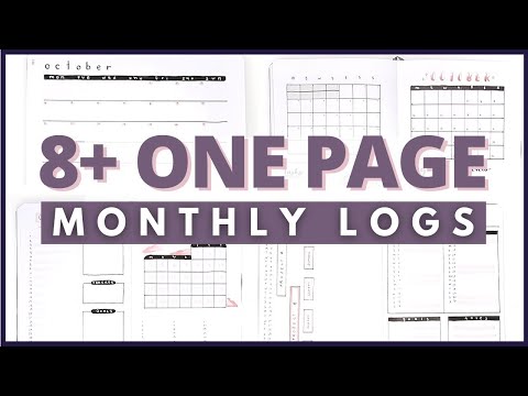 Видео: 8+ типов ежемесячных журналов на одной странице | Идеи для Bullet Journal *ПРОСТЫЕ*