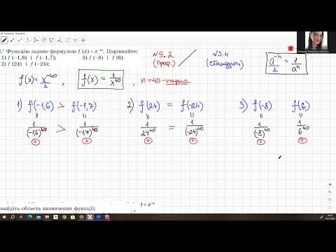 Видео: Алгебра 10 (стандарт і профільний). Степенева функція з цілим показником