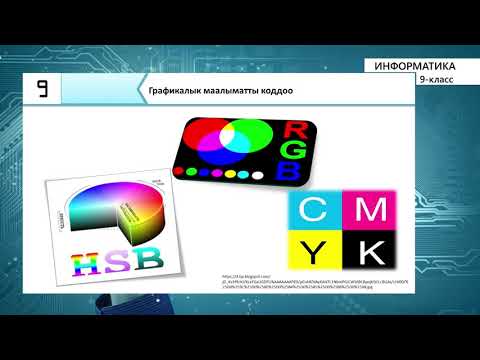 Видео: 9-класс | Информатика |  Графикалык маалыматты коддоо