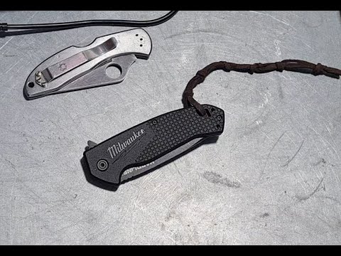 Видео: НОЖ СТРОИТЕЛЬНЫЙ (о как -)) ВЫКИДНОЙ MILWAUKEE HARDLINE - ну такое себе "удовольствие"-)