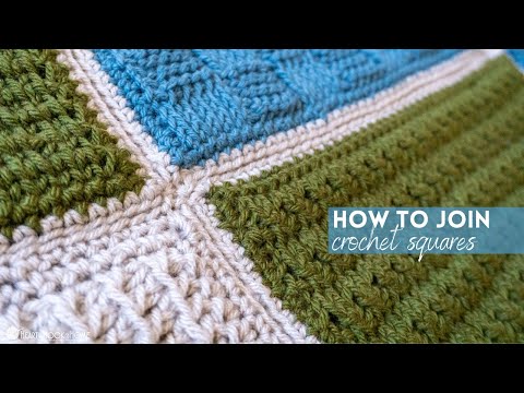 Видео: Как соединить крючком квадраты