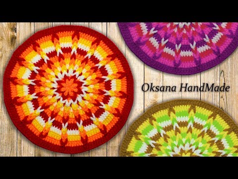 Видео: Прихватка-подставка крючком. Мастер класс. Stand, potholder crochet
