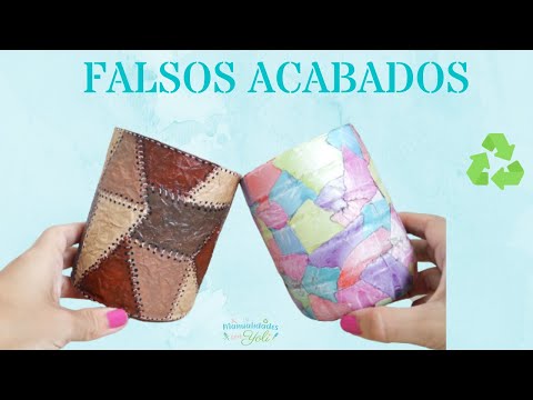 Видео: Переработанные кашпо с искусственной отделкой / мрамором и искусственной кожей ♻️