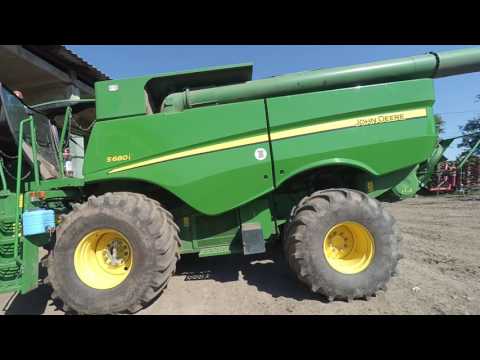 Видео: Комбайн John Deere  s680i невеликий огляд та пуск комбайна.