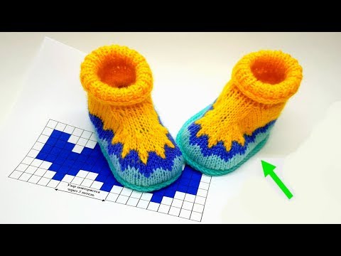 Видео: Нарядные пинетки спицами Василиса