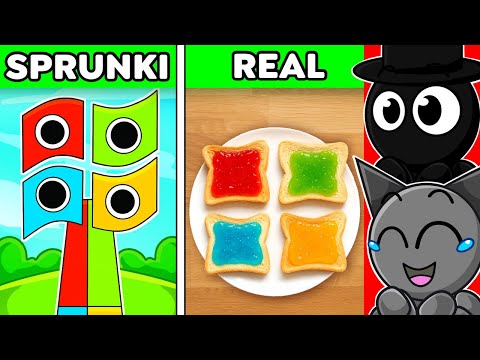 Видео: Sprunki OC против FOOD в реальной жизни?!