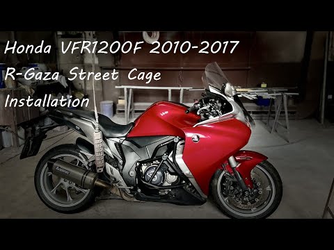 Видео: Honda VFR1200F R-Gaza Street Crash Cage Installation / Клетка на VFR1200F 2010- установка и нюансы
