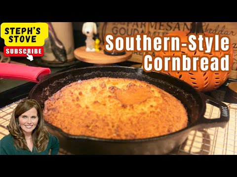 Видео: Рецепт кукурузного хлеба в южном стиле | Хрустящие края, сочная серединка, идеальная чугунная фор...