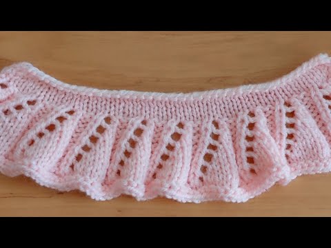 Видео: Ажурная рюш спицами .