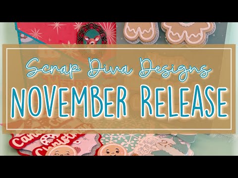 Видео: Ноябрьский релиз Scrap Diva Designs ~ множество новых наборов штампов, штампов и ОБРАЗЦОВ!