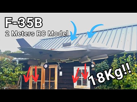 Видео: Эффектный вертикальный взлет радиоуправляемого F-35B! Реалистичное первое зависание, большая моде...