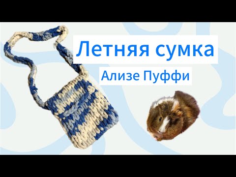 Видео: СУМКА ИЗ ПРЯЖИ ПЕТЕЛЬКАМИ АЛИЗЕ ПУФФИ ЗА ЧАС / Плюшевая пряжа / DIY