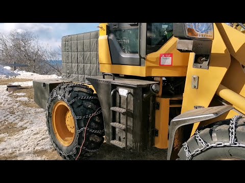 Видео: Китайский погрузчик,решил сделать выхлоп мотора тише, получиться или нет!?