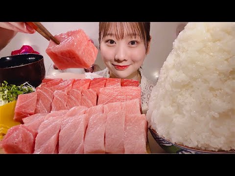 Видео: ASMR сашими из тунца【русские субтитры】【Mukbang/ Eating Sounds】