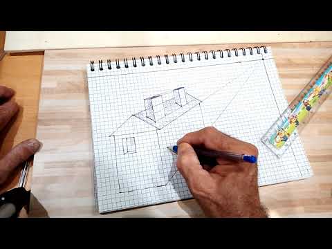 Видео: Урок 7 Рисунка - Къща с покрив и комини