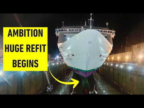 Видео: Сухой док Ambition: масштабная реконструкция в Великобритании корабля с четырьмя названиями