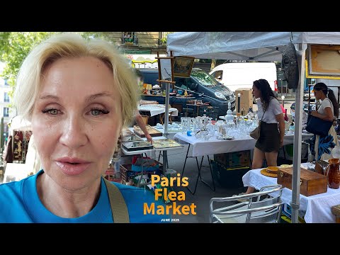Видео: Париж, Франция 🇫🇷 Блошиный рынок Рай, июнь 2025 г. Парижская прогулка 4K