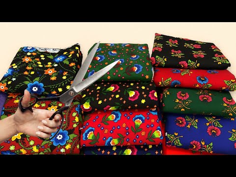 Видео: 6 потрясающих простых моделей одежды на любой размер! Сшейте из тканей с этническими узорами