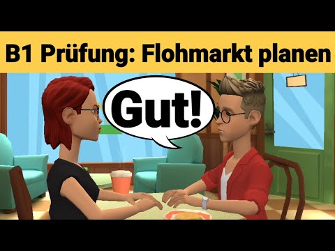 Видео: Устный экзамен по немецкому языку B1 | Планируйте что-нибудь вместе/диалог. Часть 3: Барахолка