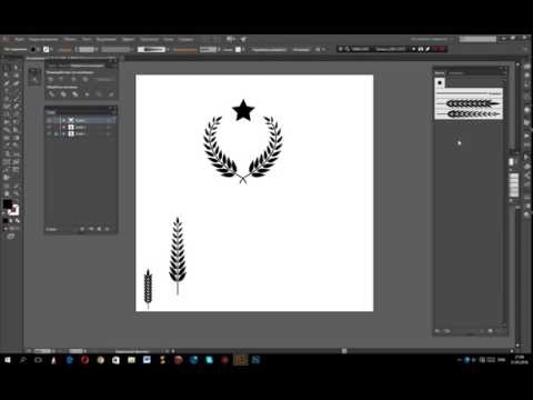 Видео: Урок Adobe Illustrator. Как нарисовать колосок , создать из него венок и кисть.