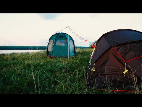 Видео: Кемпинговая палатка Outventure Ottawa 4. Даже в полный рост не постоять...