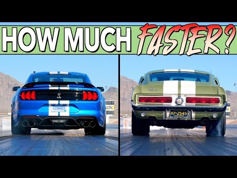 Видео: Устроим дрэг-рейсинг на новом и классическом Ford Shelby Mustang GT500, чтобы увидеть, чего добил...