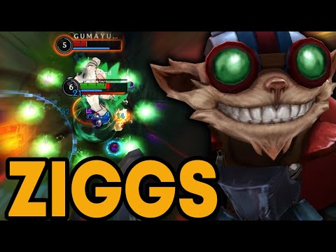 Видео: Игровой процесс средней линии Wild Rift Ziggs в 18-м сезоне (сборка и руны)
