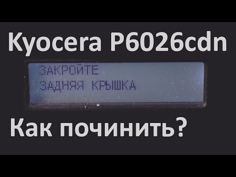 Видео: Kyocera P6026cdn — Закройте задняя крышка