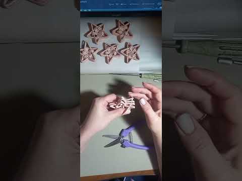Видео: Простая звезда на ёлку из бумажной лозы. Без лишних слов.