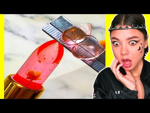 Видео: Попробуй не Cказать «Офигеть» Челлендж! Что внутри помады?