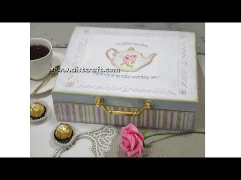 Видео: Мастер класс Декупаж шкатулки для чая. Шэбби шик.