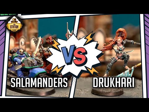 Видео: DRUKHARI vs SALAMANDERS I Репорт | 2000pts I Warhammer 40000