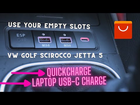 Видео: Установка быстрозарядного устройства 12 В/24 В с портами USB 3.0 и USB-C | Volkswagen Golf, Jetta...