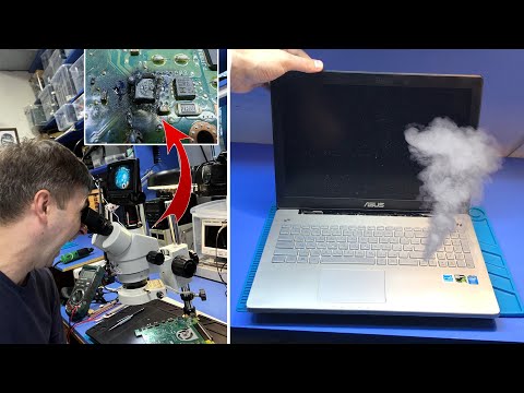 Видео: Сгорел ПРЯМО на РУКАХ у МАСТЕРА ПРОИЗВОДИТЕЛЬНЫЙ ноутбук ASUS N550JV ! Что произошло?