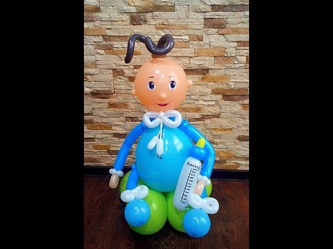 Видео: Младенец, ребёнок, малыш из воздушных шаров/ infant, child, baby, babies balloon