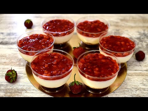 Видео: Нежный и простой десерт из йогурта и клубники.