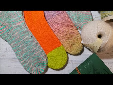 Видео: МОИ ГОТОВЫЕ ВЯЗАНЫЕ НОСКИ 💞