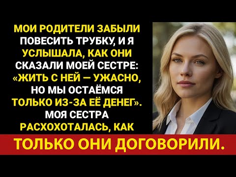Видео: Мои родители забыли повесить трубку, и я услышала, как они сказали моей сестре: «Жить с...