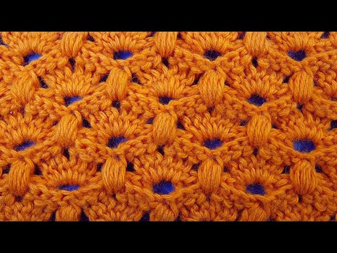 Видео: Из коллекции лучших узоров - Красивый узор вязания крючком с пышными столбиками