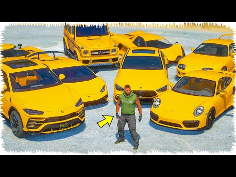 Видео: Джонни тек САРЫ түсті көліктер ұрлап кетті (GTA V)