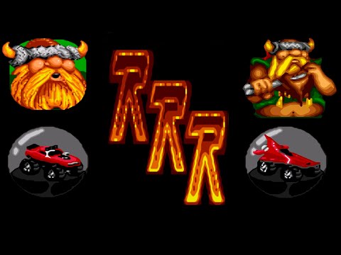 Видео: Rock n' Roll Racing ● SEGA: Полное прохождение за OLAF (Lost Viking) на Marauder/Air Blade (Warrior)