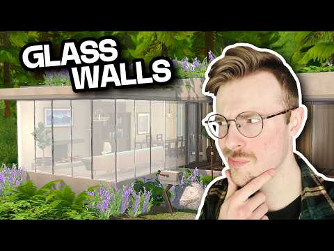 Видео: строительство СТЕКЛЯННОГО дома в Sims 4