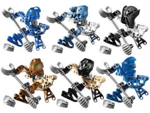 Видео: Обзор Lego Bionicle Matoran 2003 (8581, 8582, 8583, 8584, 8585, 8586)