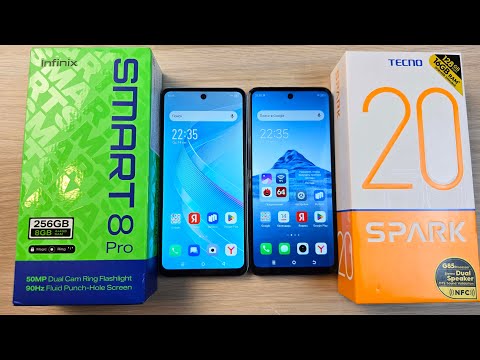 Видео: INFINIX SMART 8 PRO VS TECNO SPARK 20 - СРАВНЕНИЕ БЮДЖЕТНЫХ ТЕЛЕФОНОВ ЗА 12000 РУБЛЕЙ!